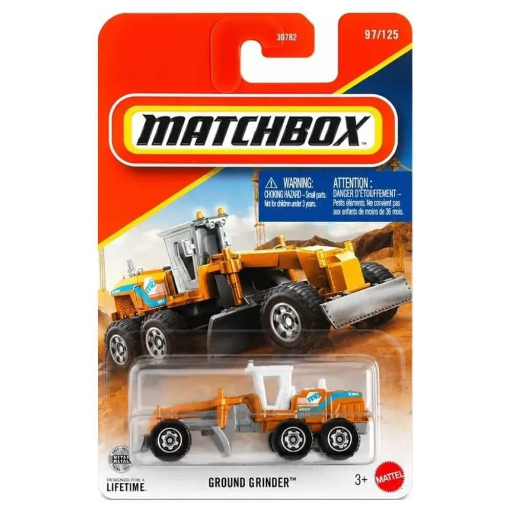 Carrinho Miniatura Matchbox 1:64 - Trator Ground Grinder - Mattel JHN17