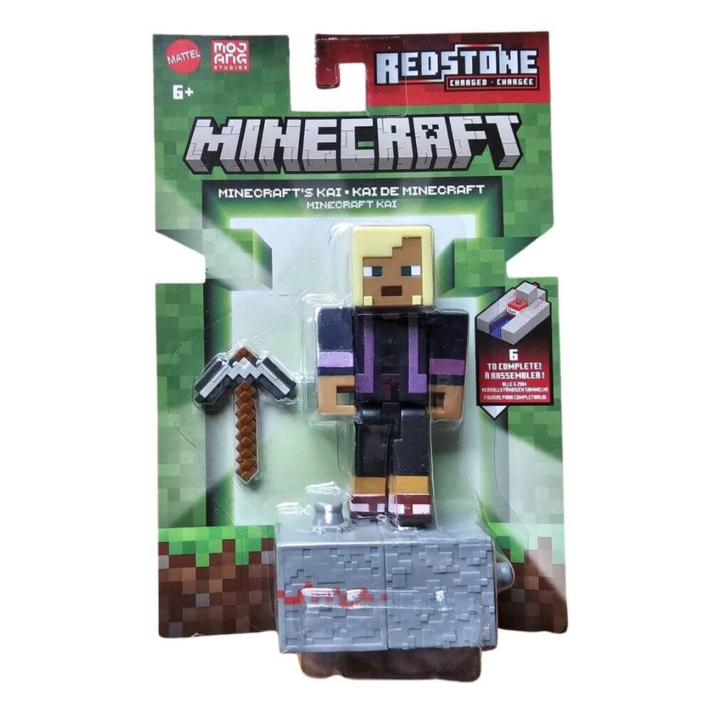 Boneco Minecraft Redstone 8cm - Kai de Minecraft - Mattel GTP08/JJR86