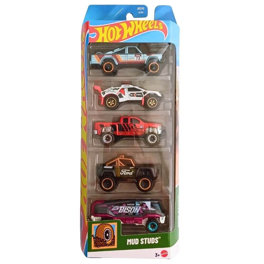 Hot Wheels Kit Com 5 Carrinhos - Mud Studs - Mattel 1806/JKG10