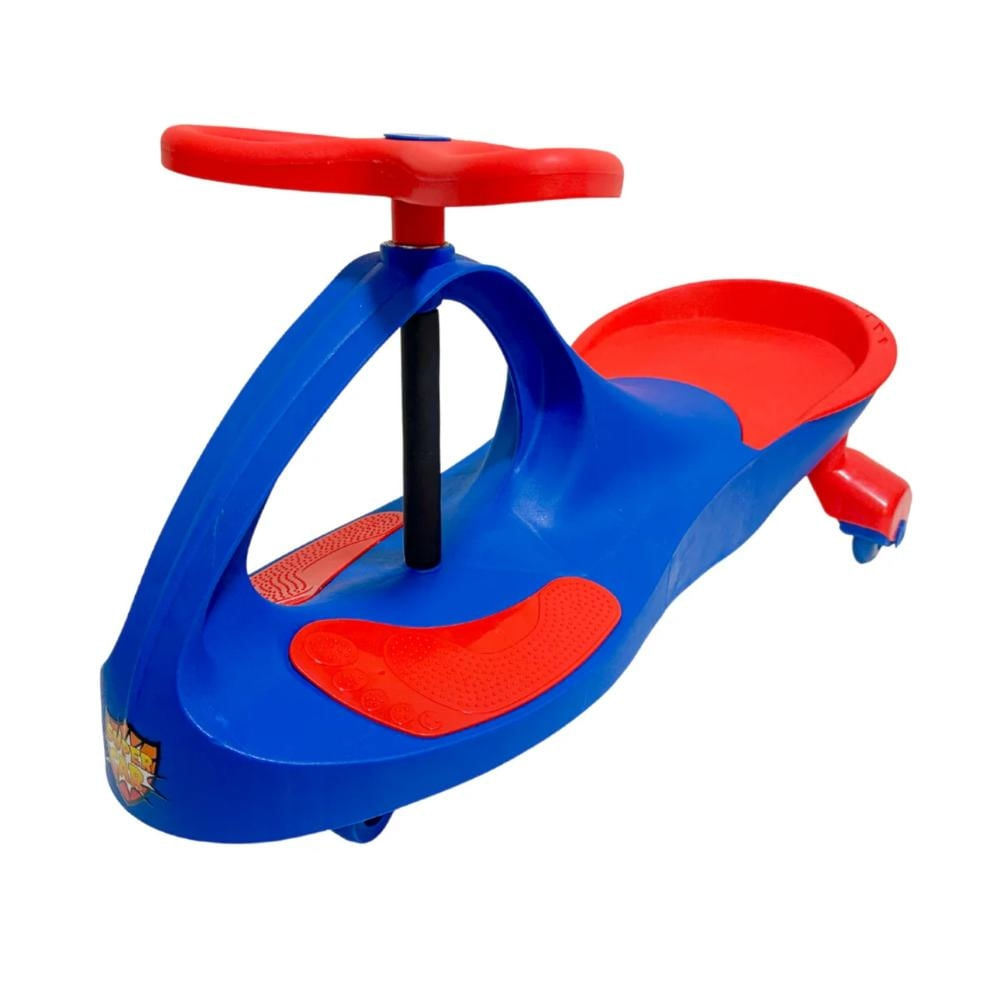 Carrinho Super-Car 360° Azul Vermelho Com Led Unitoys 1404