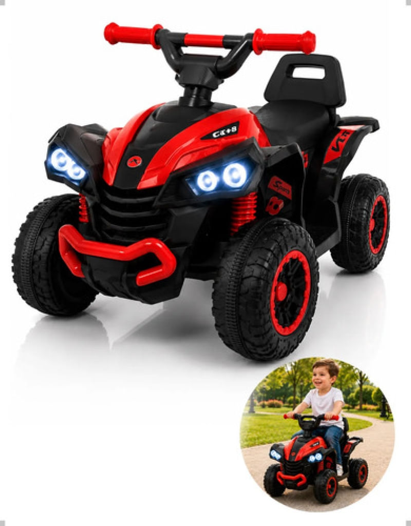QUADRICICULO ELETRICO VERMELHO 6V4AH