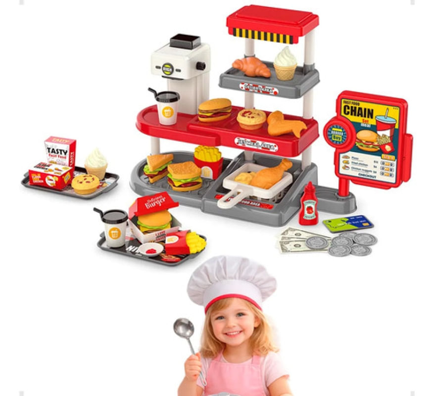 BRINQUEDO INFANTIL KIT MINI FAST FOOD