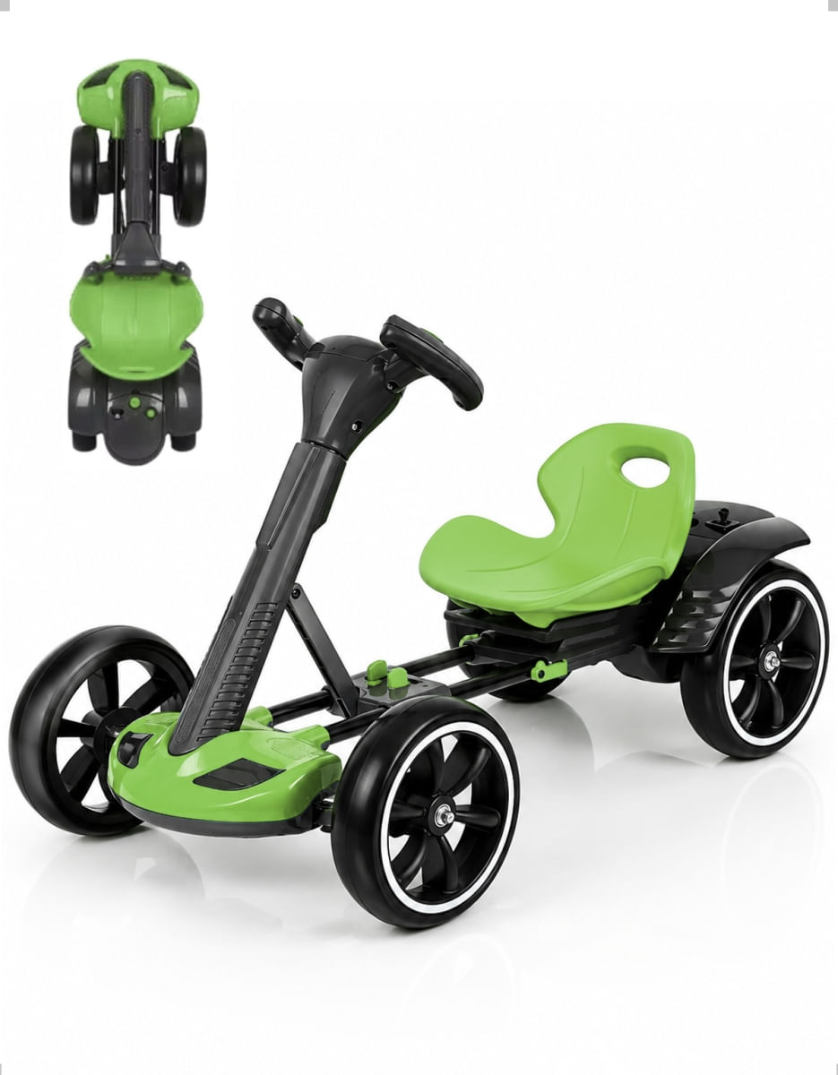 CARRO ELTRICO MODELO KART 6V 4.5AH VERDE