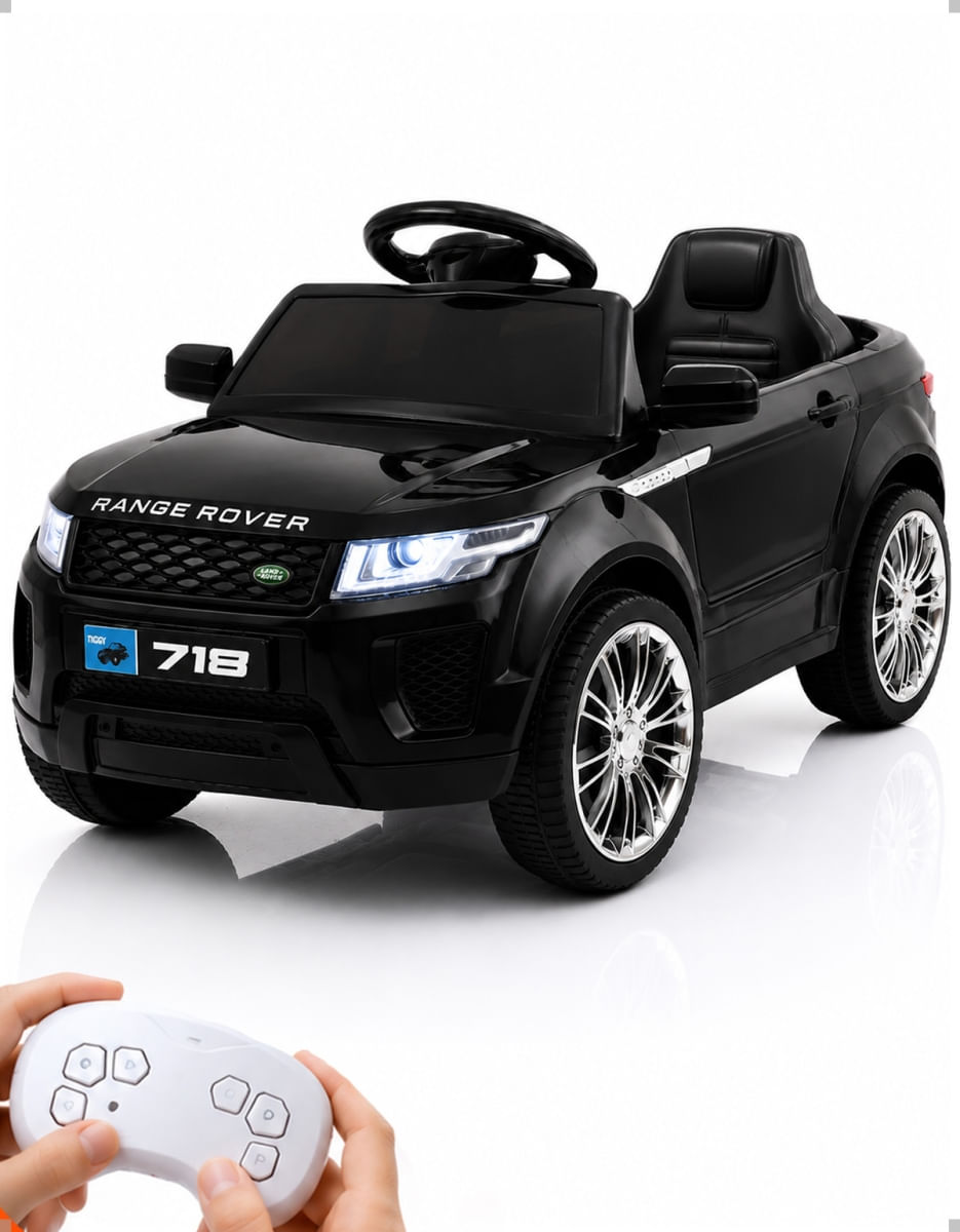 CARRO ELETRICO COM COTROLE REMOTO RANGE ROVER PRETA 6V4.5AH