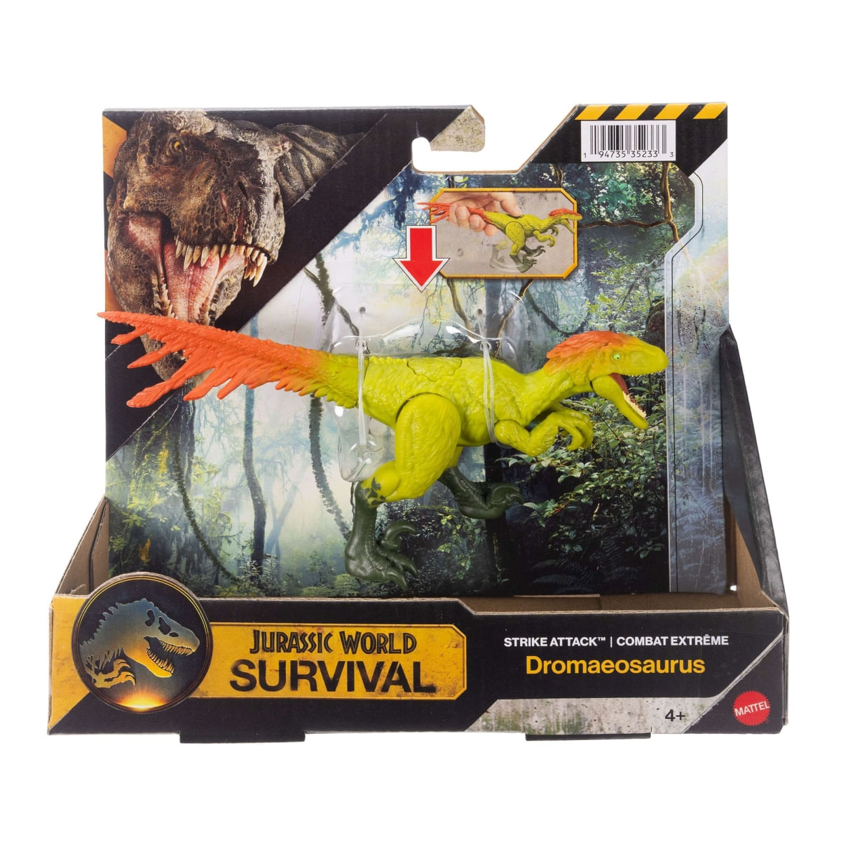 Dinossauro Dromaeosaurus - Strike Attack - Jurassic World Survival - Mattel