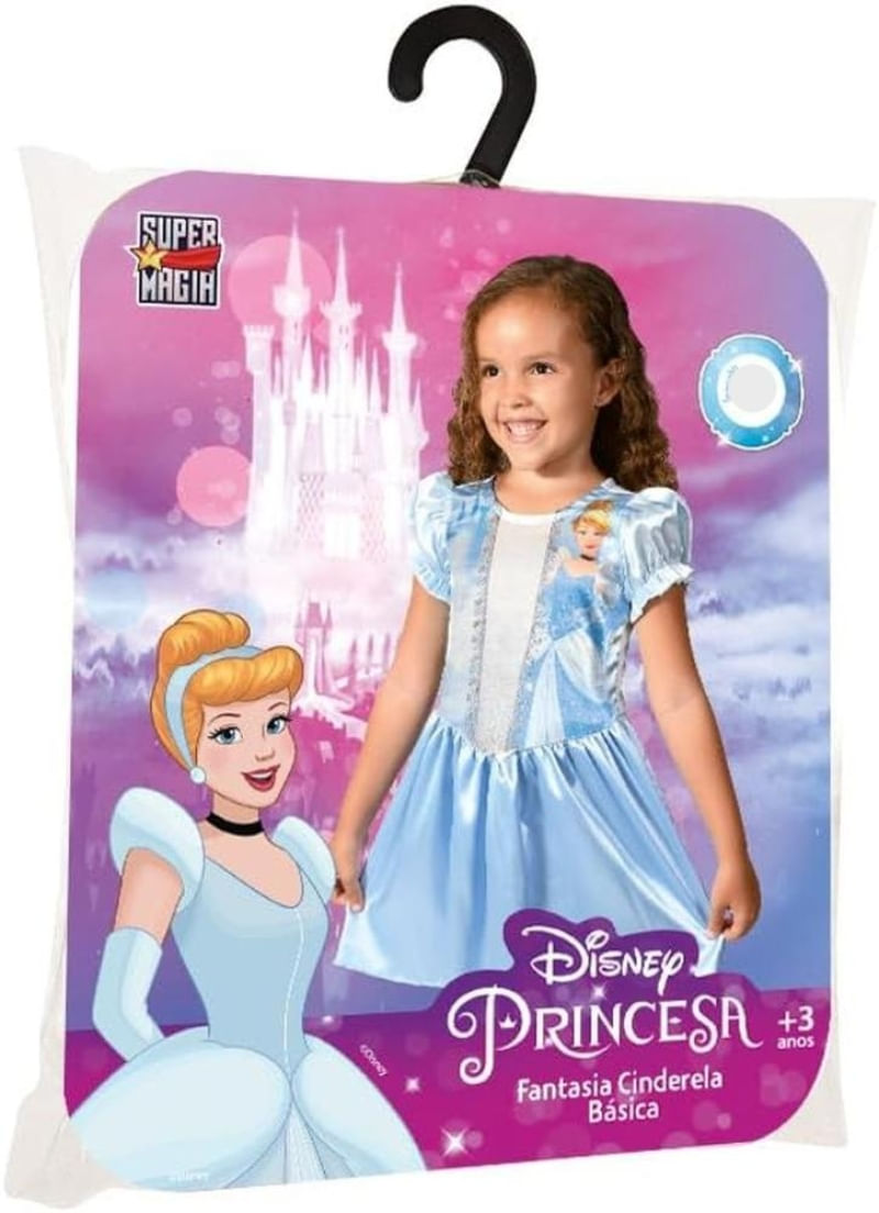 Fantasia Cinderela Básica Disney M Novabrink - 6828