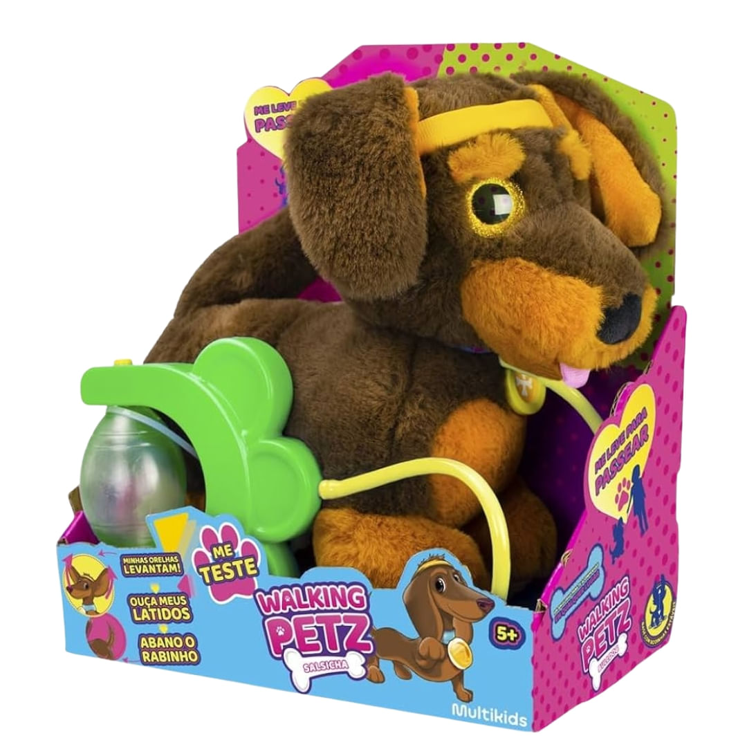 Pelúcia Multikids Walking Petz Salsicha Original 1Magnus
