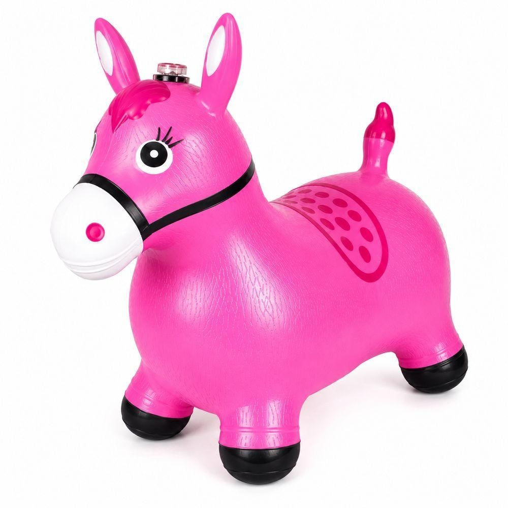 Brinquedo Inflável Cavalinho Upa com Som e Luzes Rosa Outras Marcas