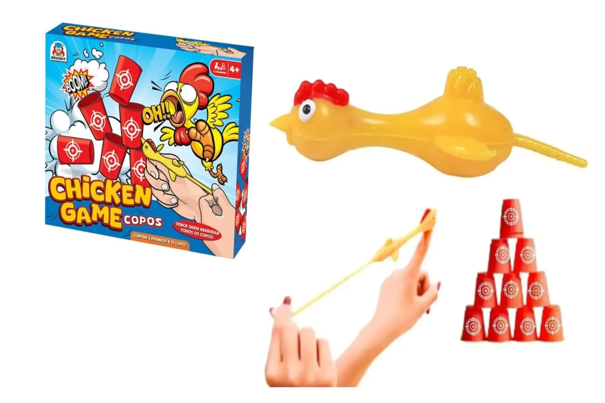 Jogo Chicken Game Copos - Braskit