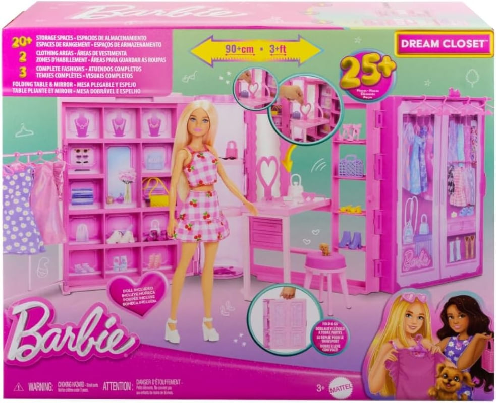 BARBIE ARMARIO DOS SONHOS COM ACESSORIOS - MATTEL
