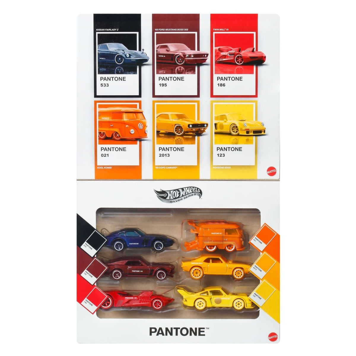 Coleção Multipack c/ 6 Miniaturas Hot Wheels Pantone - 1/64 - Mattel
