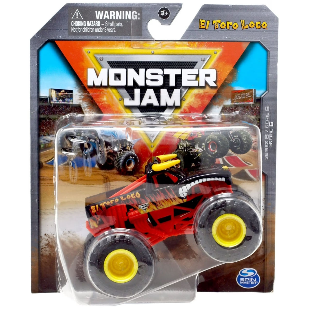 Monster Jam El Toro Loco S6 - Carro Monstro em Metal 1/64 - Spin Master