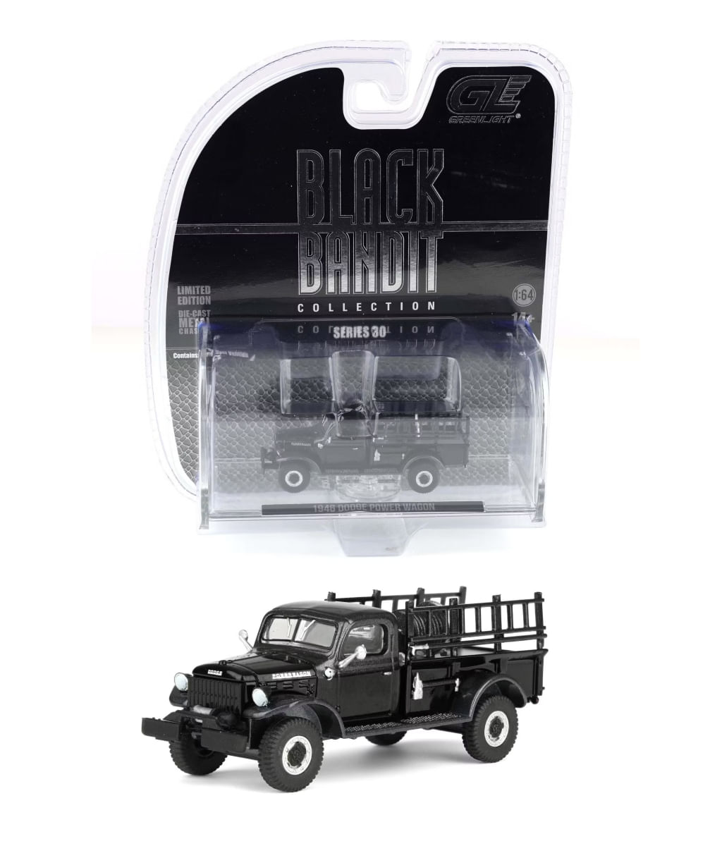 1946 Dodge Power Wagon - Black Bandit Series - 1/64 - Greenlight
