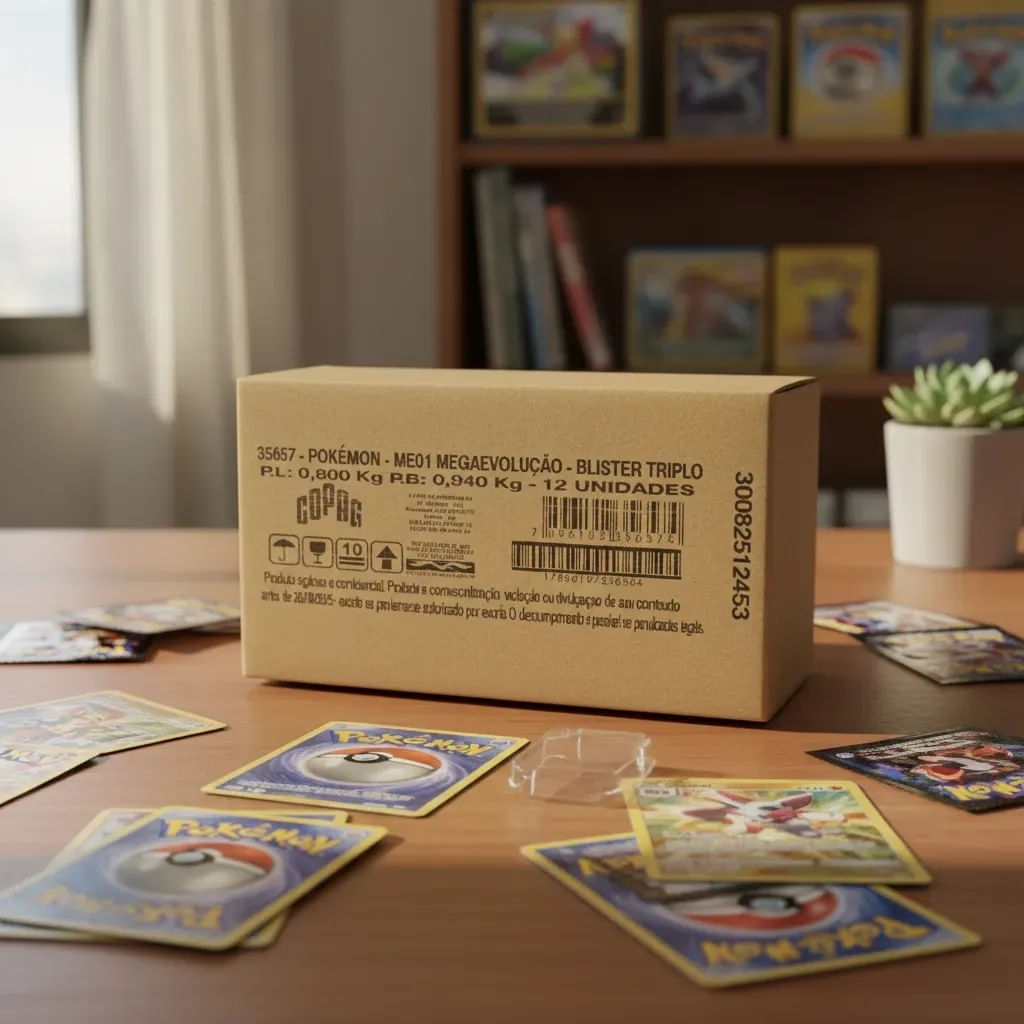 Case Lacrada Mega Evolução POKEMON ME01 - BLISTER TRIPLO