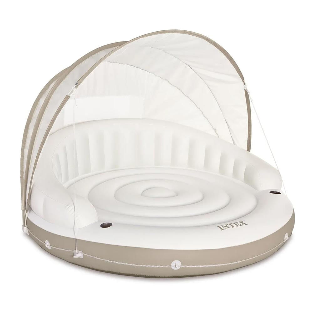 Ilha Relaxante Inflável com Cobertura e Porta Copos Spa Lounge Intex