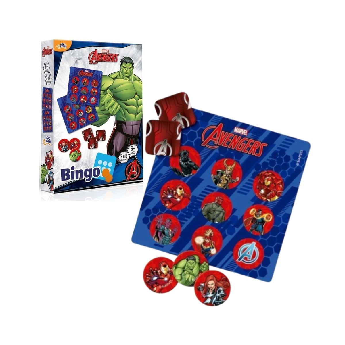 Jogo Educativo Bingo Infantil Marvel Vingadores Toyster