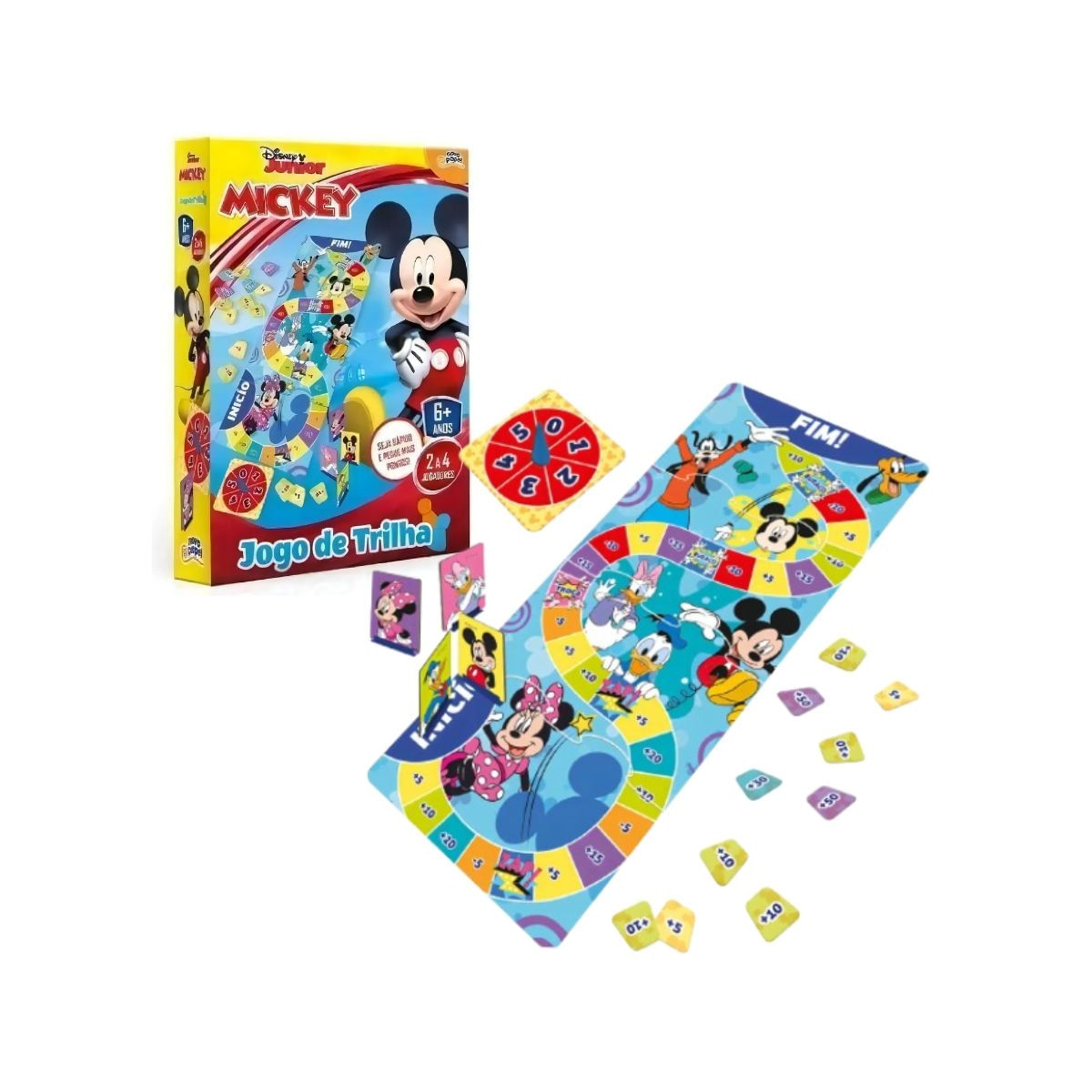 Brinquedo Educativo Turma Do Mickey Jogo de Trilha Infantil