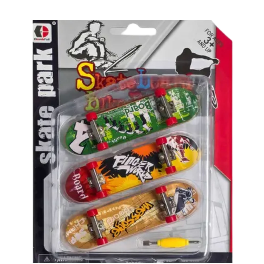 Kit 3 Skatepark de Dedo Donbful Sortido Original 1Magnus