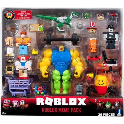 Boneco Roblox Meme Pack 26 Pecas Virtual Item Sunny Ri Happy Brinquedos - noob do roblox drinquedo