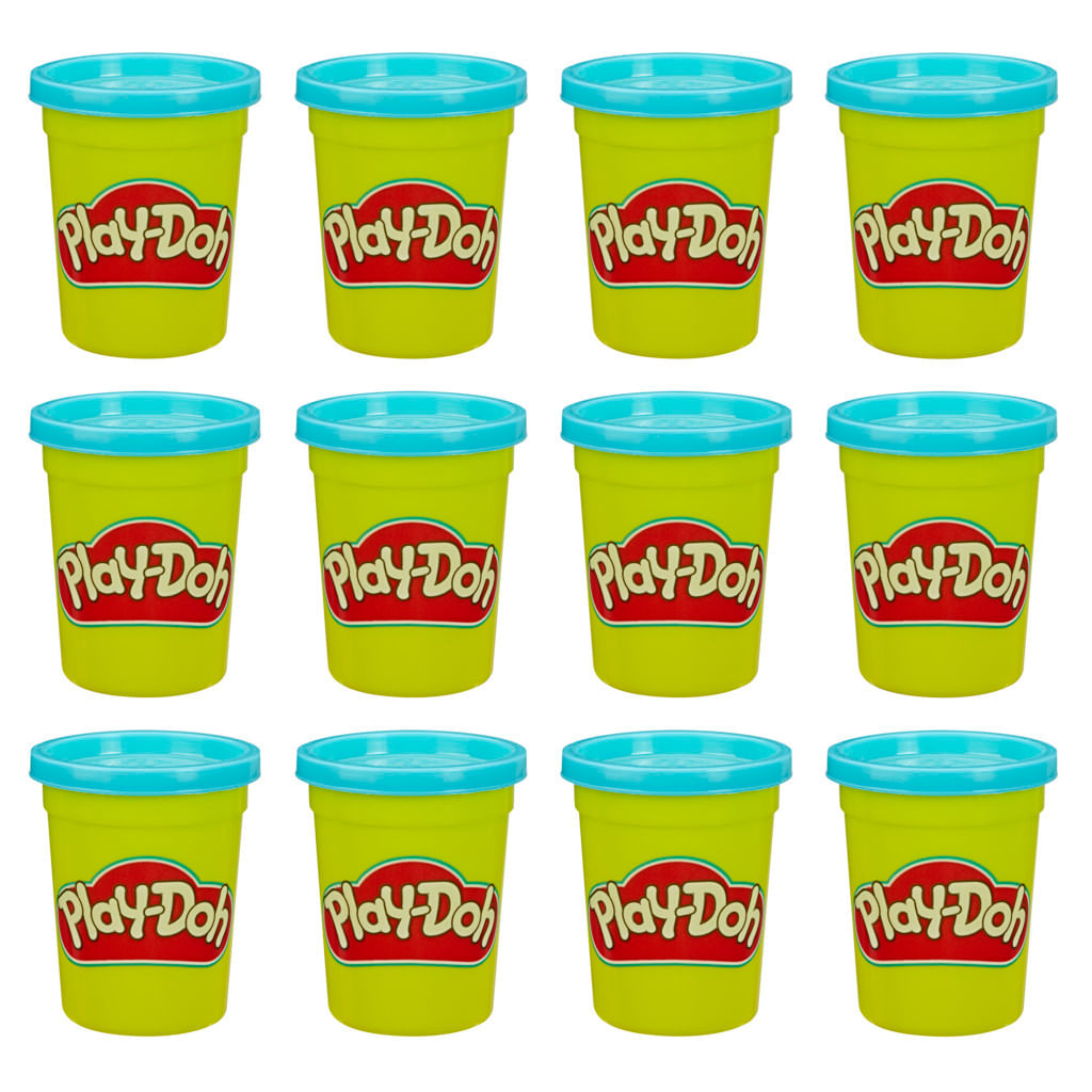 Massa De Modelar - Play-Doh - Conjunto Com 12 Potes - Azul - Hasbro