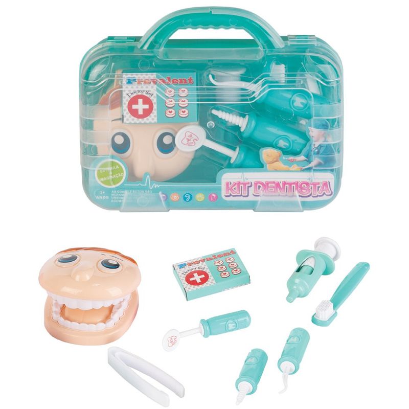 Maleta KIT Dentista Infantil Verde Paki TOYS 1270 - Ri Happy