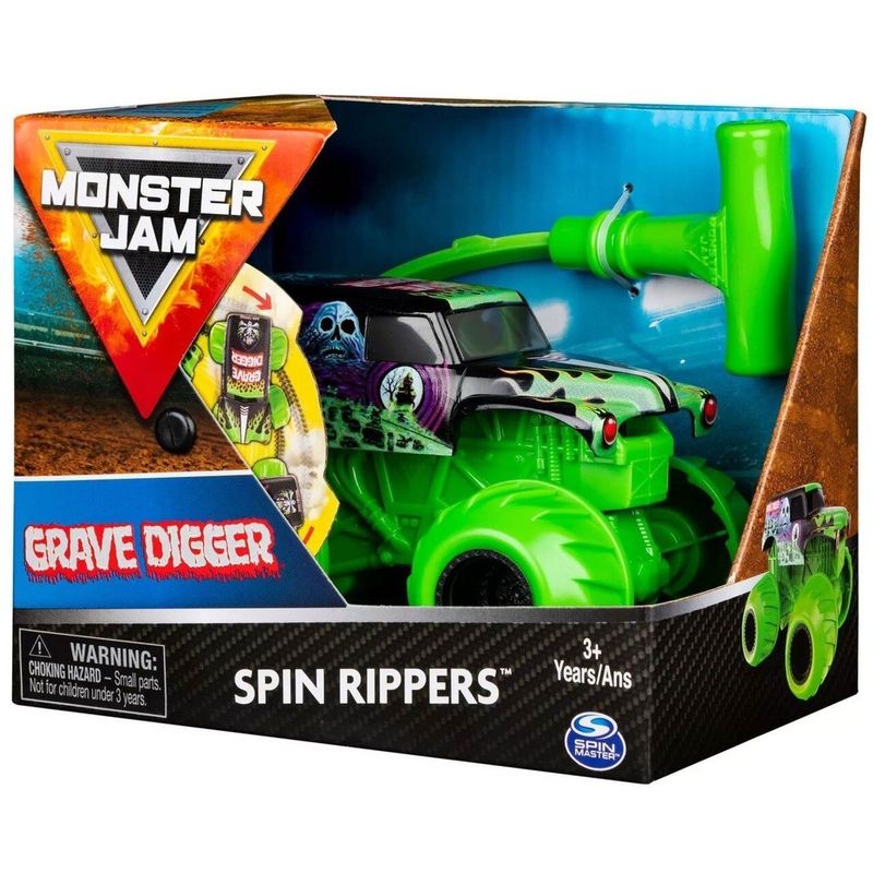 Conjunto de jogo Monster Jam Garagem com camião monstro, luzes e