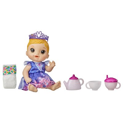 Boneca Baby Alive Bebe Cha De Princesa Loira F0031 Hasbro Gofe Ofertas