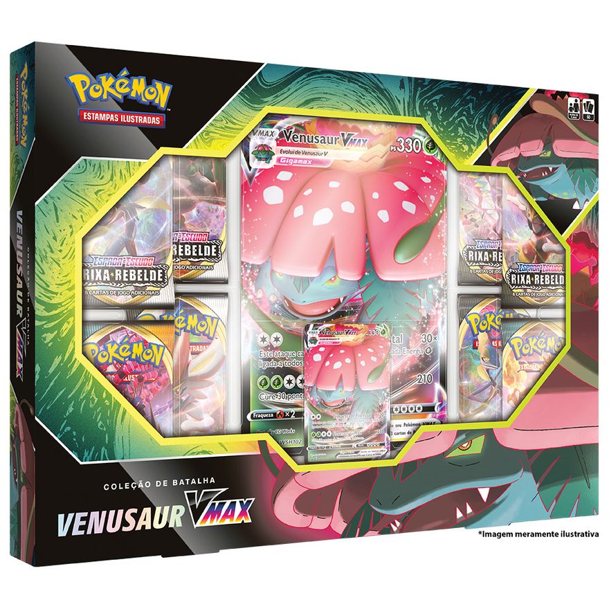 Box Pokémon - Box VMax Venusaur - Copag - PBKIDS