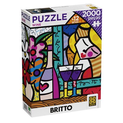 Puzzle 2000 Pecas Romero Britto Wine Ri Happy Brinquedos