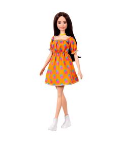 Boneca-Barbie-Fashionista---Vestido-Laranja-com-Bolinhas----Mattel_Frente
