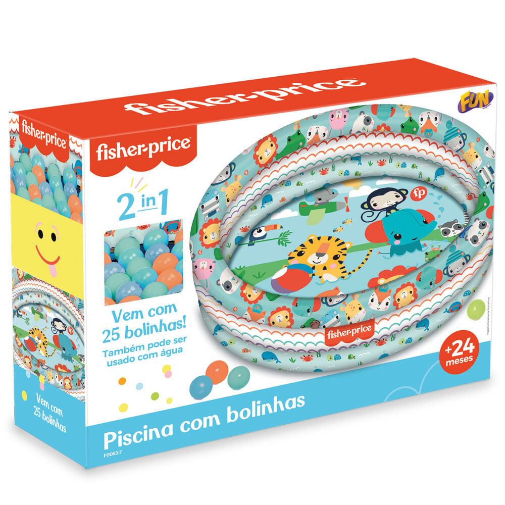Piscina De Bolinhas Inflavel Bichinhos Com 25 Bolinhas Fisher Price 0