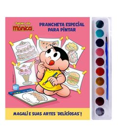 Livro-Aquarela-Infantil---Turma-da-Monica---Magali---Prancheta---Edicao-3---Catavento_Frente