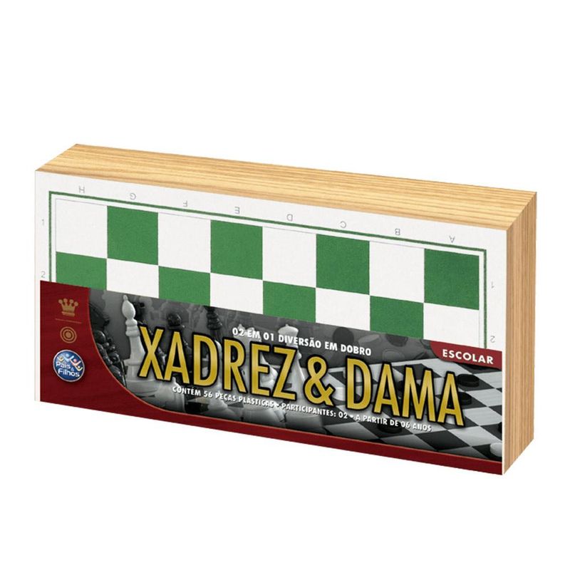 Jogo De Xadrez 2 Em 1 Chess Set 8508-2