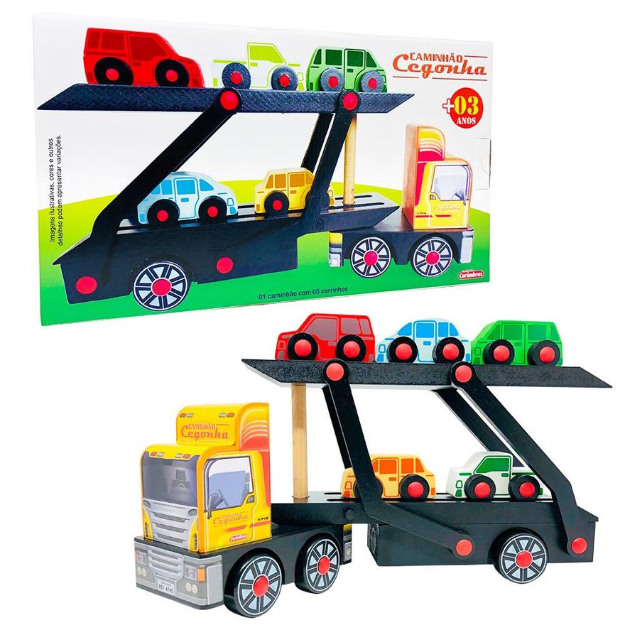 Caminhão Carreta Carga de Madeira Brinquedo Infantil - Ri Happy