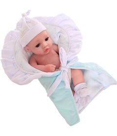 Roupa para Boneca - Bebê Reborn - Laura Baby - Monkey - Azul - Shiny Toys
