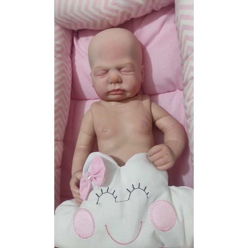 Boneca Bebê Reborn Real 18 Itens Bolsa Maternidade