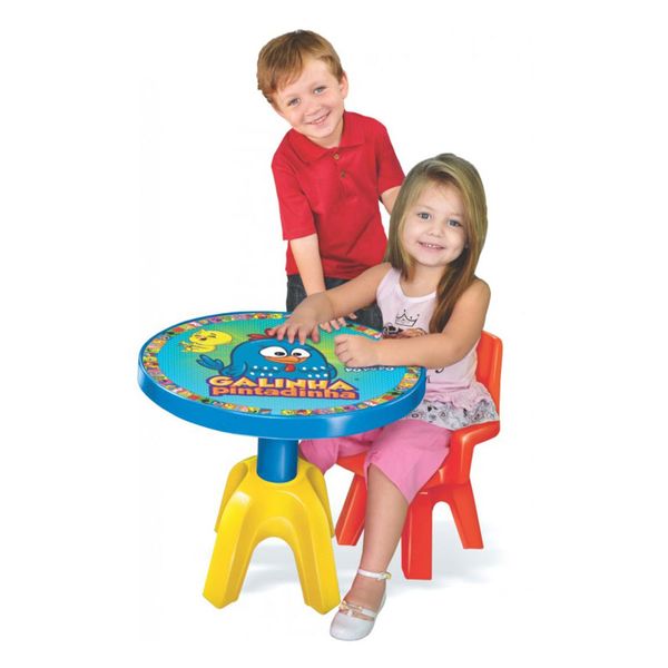 Mesa com Cadeira - Galinha Pintadinha - Cores Sortidas - Lider