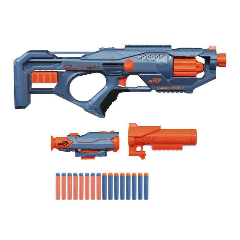 Lançador de Dardos Nerf Alpha Strike Boa Rc-6 Tambor Giratório