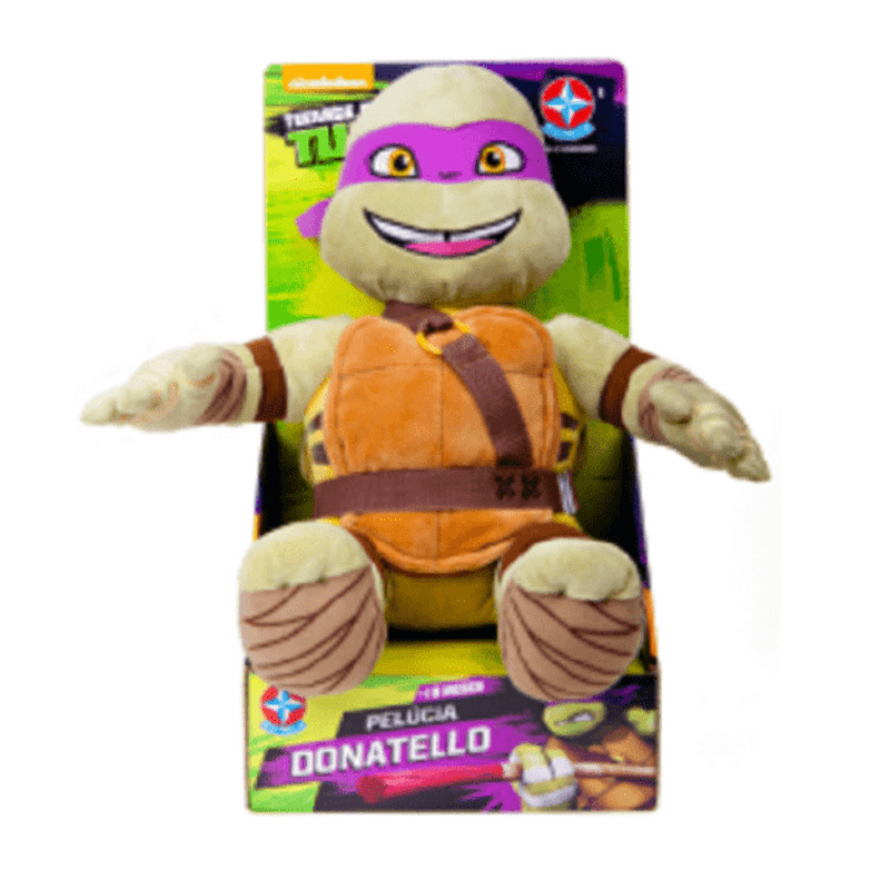 Boneco Pelúcia Grande Tartarugas Ninja Donatello 45cm