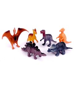 Conjunto-de-Figuras---Animais-Jurassicos---Dinossaurs---Marrom-0