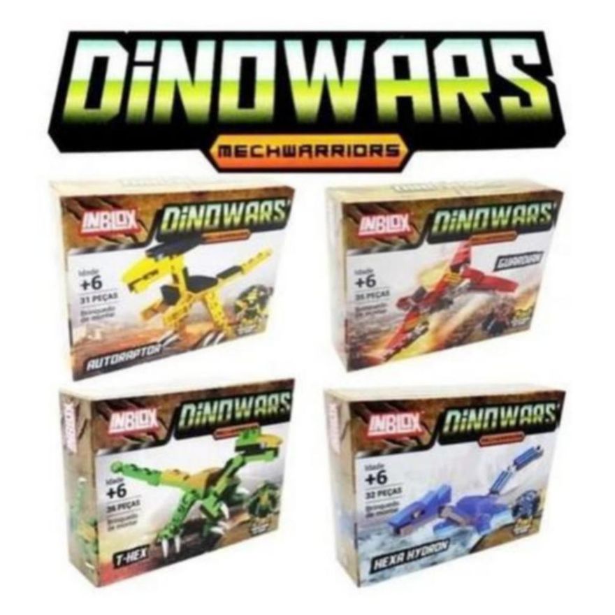 Blocos de Montar Brinquedo Educativo Dinossauro Kit 64 Peças - Ri Happy