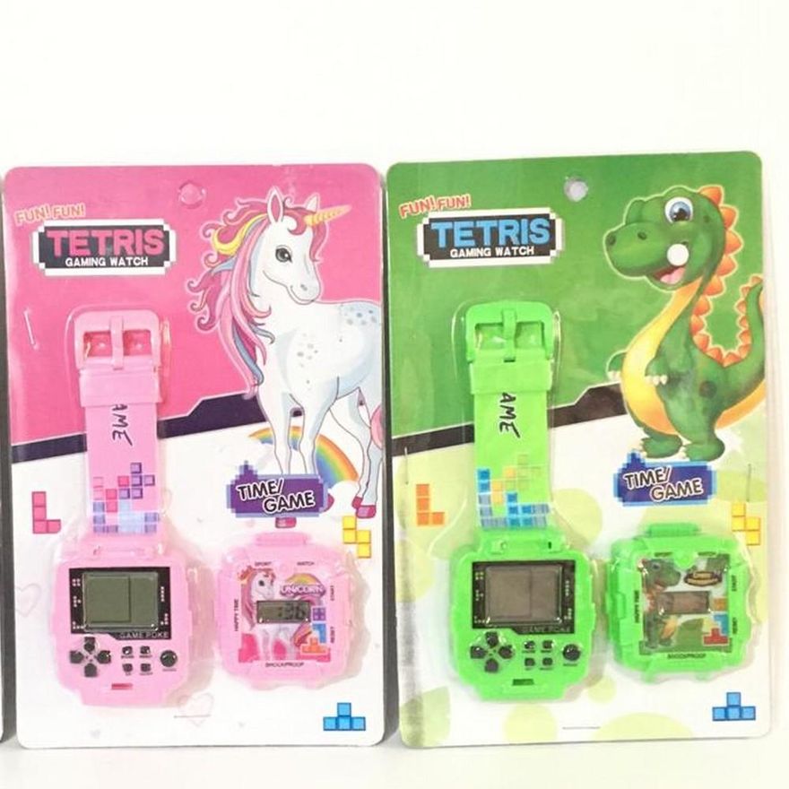 Relógio Infantil Com Tetris Mini Game Criança Brinquedo Dinossauro