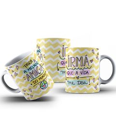 Caneca infantil Luccas Neto e Giovanna para colorir