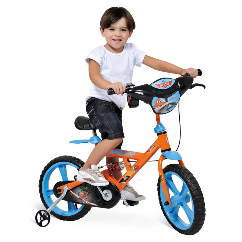 Bicicleta infantil Aro 14 modelo X-Bike personagem Aviões 