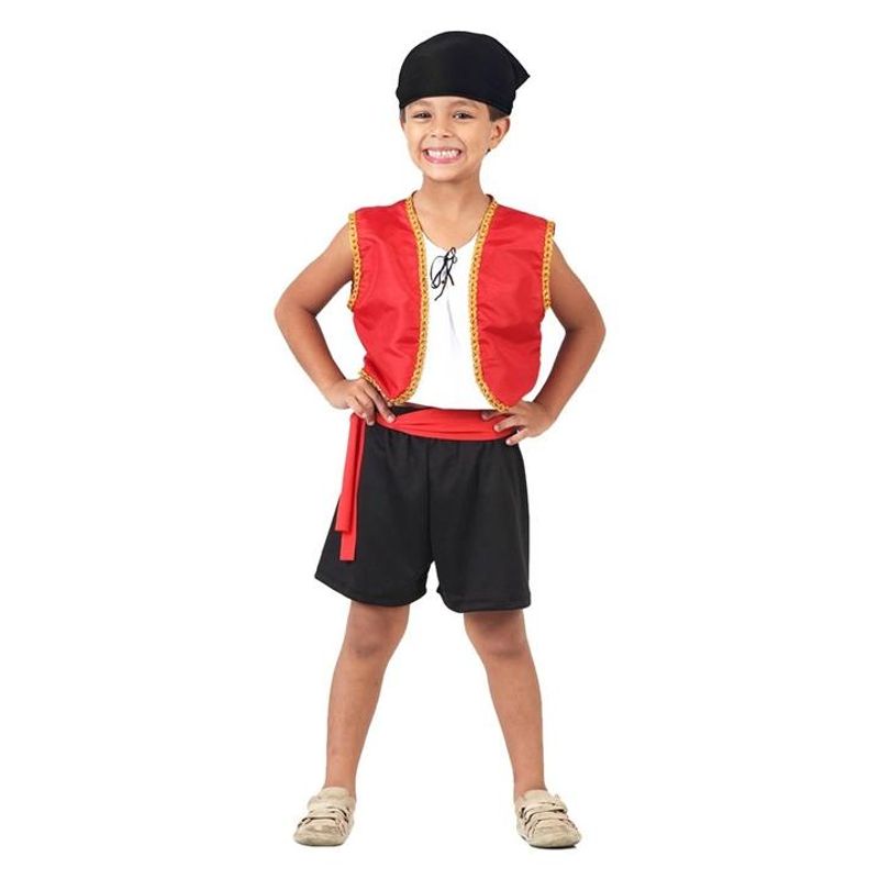 Fantasia Masculina Infantil Curta Pirata Red Sulamericana - Shop