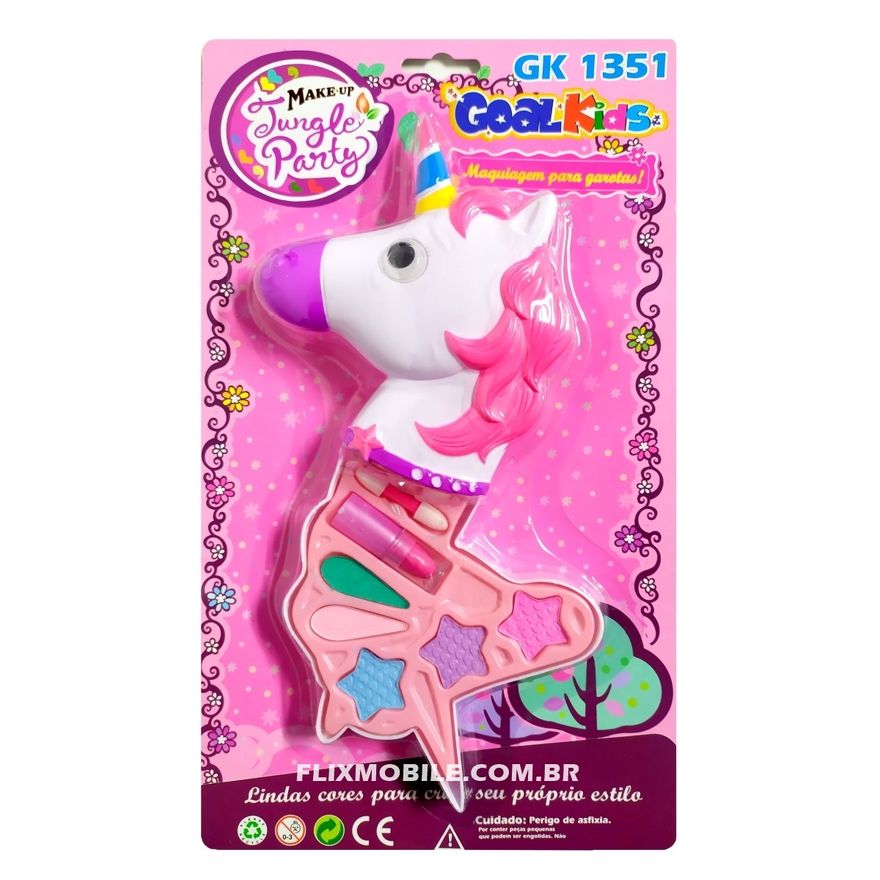 Brinquedo Infantil Kit Maquiagem para Boneca Little Beauty Morango