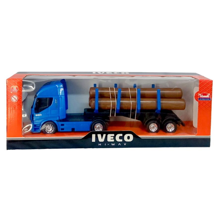 Brinquedo Caminhão Tora Hi Way Iveco Azul - Usual Brinquedos - Caminhões,  Motos e Ônibus de Brinquedo - Magazine Luiza