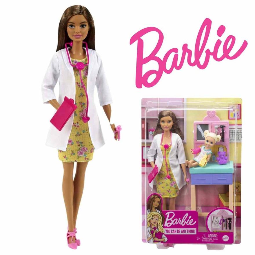 Boneca Barbie Profissões Médica Pediatra - Original Mattel
