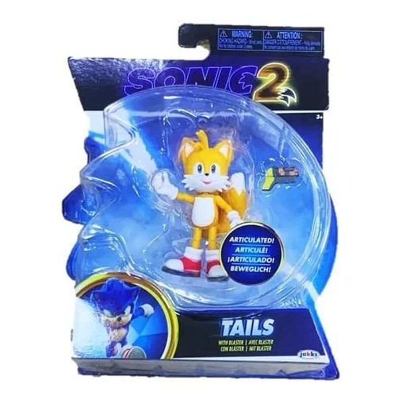 Sonic 2 Filme - Boneco Articulado - Tails - Candide - Ri Happy