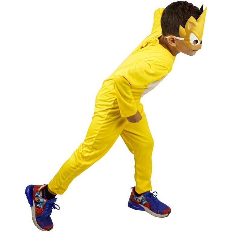 Fantasia Super Sonic Infantil Amarelo Longo Com Máscara - Lista Kids Todo  Cartoes